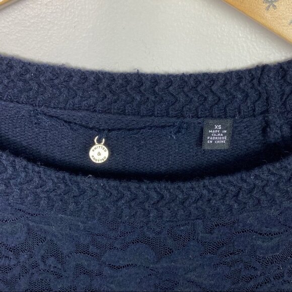 Anthropologie Cashmere Lace Pullover Sweater Size‎ XS Overlay Knitted Bohemian - Picture 4 of 13